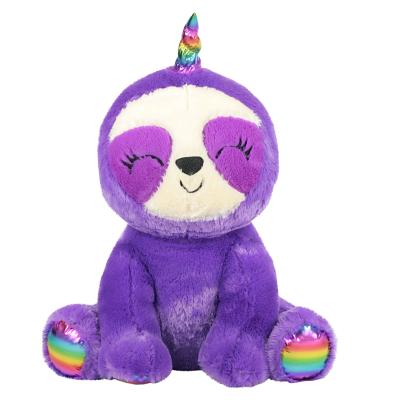 China Amusement Unicorn Stuffed Animal Plush Toys Cute Fluffy Purple Soft Plush Toy 73CM for sale