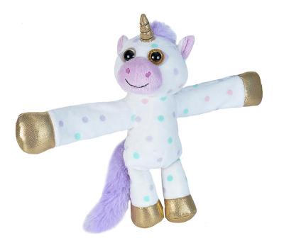 China Wearable Stuffed Animal Toy Wristband Plush Key Chain Unicorn Stuffed Slap Kids Toys for sale