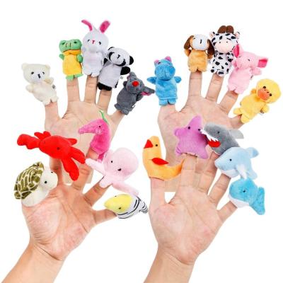 China Plush Toy Doll Baby Educational Hand Animal Finger Stuffed Toys for sale