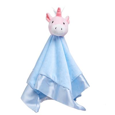 China Unicorn Baby Blankets Plush Baby Custom Consolation Security Blanket for sale