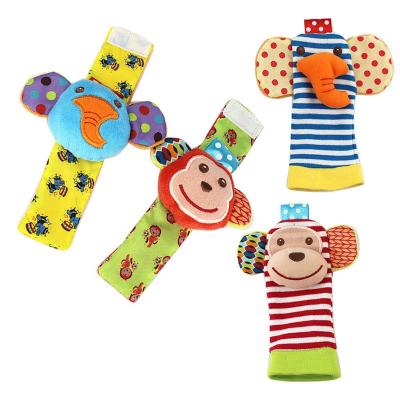 China 2pcs Viable Set Lovely Wrist Rattle Foot Sock Baby Watch Band for sale