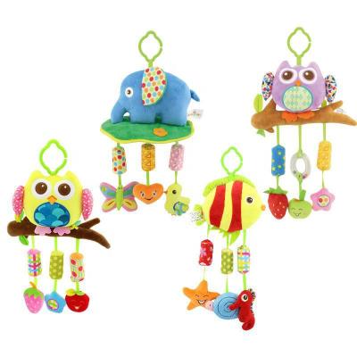 China Music Function Kids Mobile Animal Baby Stroller Toys Plush Toy Playing Doll for sale