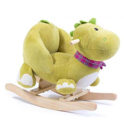 China Ride On Wooden Toy Baby Kids Toy Plush Dinosaur Rider Toddler Seat Rocking Rocker for sale