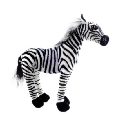 China Cute Realistic Simulation Stuffed Zebra Stuffed Plush Zebra Toys for sale