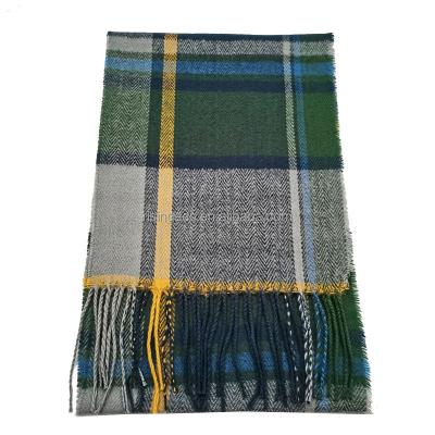 China 2022 New Check Fashion Latest Pattern Men Scarf Winter Autumn Shawl Poncho Acrylic Woven Design for sale