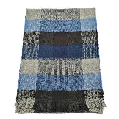 China 2022 New Check Fashion Latest Pattern Men Scarf Winter Autumn Shawl Poncho Acrylic Woven Design for sale