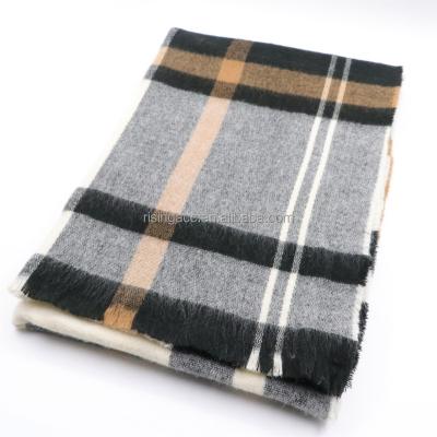 China 2022 New Check Fashion Latest Pattern Men Scarf Winter Autumn Shawl Poncho Acrylic Woven Design for sale