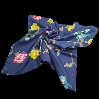 China 100% POLYESTER woven square spring 2022 fashion satin towel autumn summer small new lady solid scarf for sale