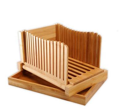 China Sustainable Wholesale Environmental Friendly Foldable Bamboo Bread Sliced ​​Cutting Board With Crumb Tray for sale