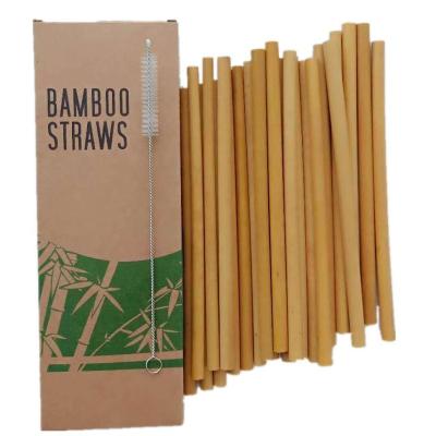 China Environmental Friendly Bamboo Straws 15cm-20cm Custom Suit Minimalist Selling Degradable Natural Straws for sale