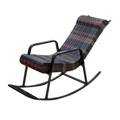 China American Wholesale Environmentally Friendly Rattan Rocking Chair Living Room Balcony Solid Wood Lazy Lounge Chair for sale