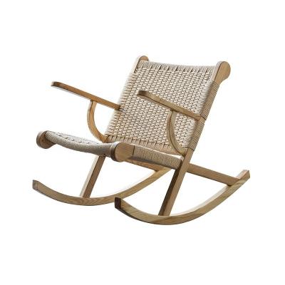 China American Custom Solid Wood Rocking Chair Sled Flip Reading Leisure Lounge Chair for sale