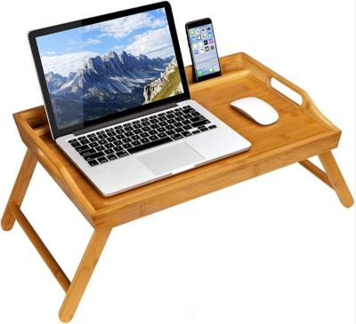 China Minimalist Factory Directly Sell Eco-friendly Nature Bamboo Laptop Table Breakfast Tray for sale