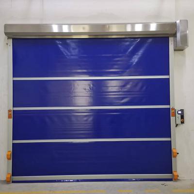 China Fast Induction Electric Automatic Door Workshop Door Shutter Sound Insulation PVC Rolling Industrial Lifting Door for sale