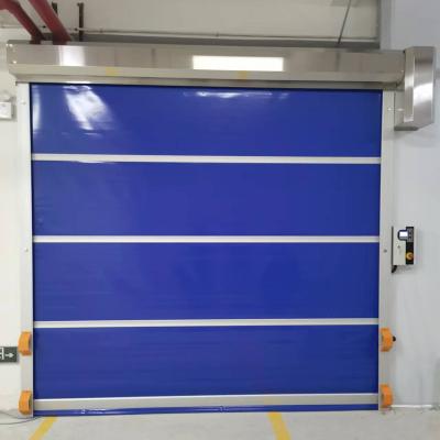 China Sound Insulation PVC Shutter Door Quick Perspective Window With Infrared Automatic Infrared Door Radar Workshop Industrial Lifting Partition for sale