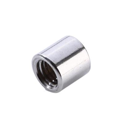 China Iron Rust Round M304 Steel Lengthened Nut Hardware Fittings Guide Rod Thread Internal Thread Nut for sale