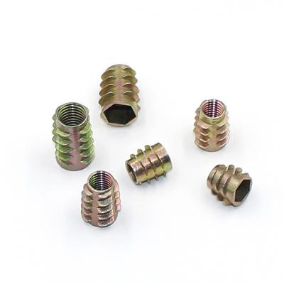 China Zinc Alloy Internal And External Teeth Nut Recessed Furniture Bolt-Nut Connector Hex Nut Screw Zinc Alloy T-Nut for sale