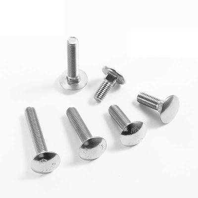 China Standard 304 Stainless Steel Small Head Carriage Screws GB12 Round Head Square Bolt Half Neck Half Rack Screws for sale