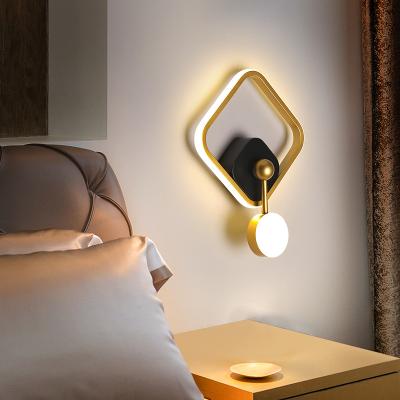 China New Arrival Modern Minimalist Nordic Wall Lamp Bedroom Bedside Clock Wall Lamp Living Room Aisle Aisle Wall Lamp for sale