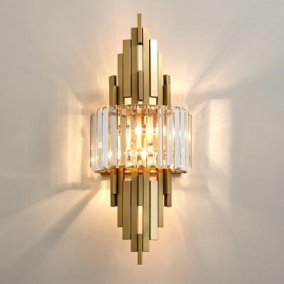 China Factory Wall Sconce Lamp Luxury Crystal Night Lights Home Decorative Bedside Lighting Indoor Luxury Wall Lights for sale