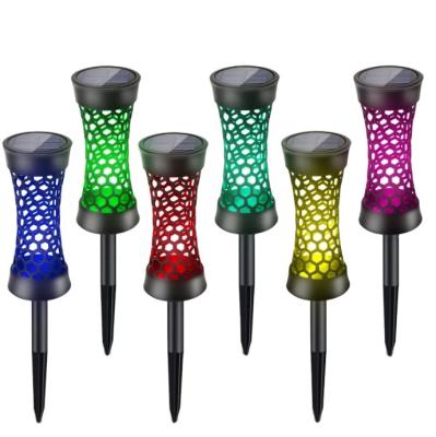 China New Small Garden Manwaist Solar Led Outdoor Waterproof Colorful Atmosphere Lights for sale