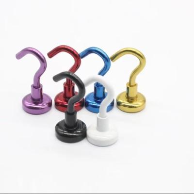 China Industry Magnet Colorful Strong Powerful Neodymium Magnetic Hooks D12 mm D16mm D25mm D32mm for sale