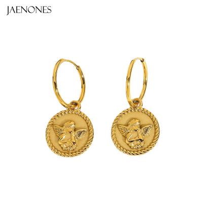 China JAENONES FASHION New Product Selling Silver 925 Sterling Hoop Gold Circle Earrings For Women Girl for sale