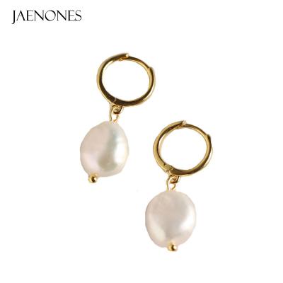 China FASHIONABLE JAENONES Shape Custom 925 Silver Earrings High Quality Circle Irregular Zircon Earrings Drop Earrings For Women for sale