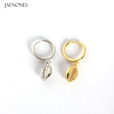 China FASHIONABLE JAENONES Shape Custom 925 Silver Earrings Personality Circle Earrings Fails Shell Shape Earrings For Women for sale