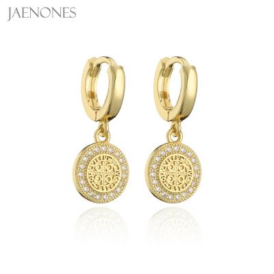 China FASHIONABLE JAENONES Fashion 925 Custom Silver Hoop Earrings Vintage Circle Bohemian Geometric Dangle Earrings For Women for sale