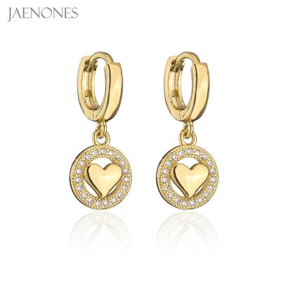 China FASHIONABLE JAENONES Fashion Mini Heart Earrings Delicate Hoop Earrings Custom Heart Stud Earing For Girl for sale