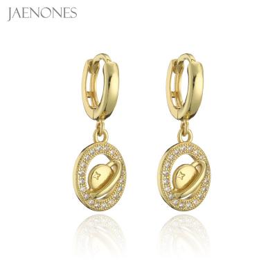 China FASHIONABLE JAENONES fashion to custom 925 silver earrings handmade artisan earrings planet dangle earrings for girl for sale