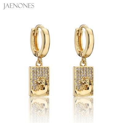 China FASHIONABLE JAENONES Fashion 925 Silver Earrings Custom Chunky Hoop Earrings Geometric Leopard Drop Earrings For Women for sale