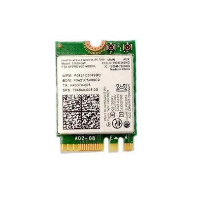 China Good Quality Dual Band 4.0 Gigabit Wireless Network Card Laptop For Intel 7260 AC NGFF M2 AC 7260 NGFF M2 NEW for sale