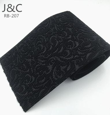 China SHOE MATERIAL black embroidery elastic waistband for sale