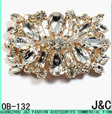 China High Quality Glass Stone Shoe Buckle New Arrival Crystal Shoe Decorative Ornament for sale