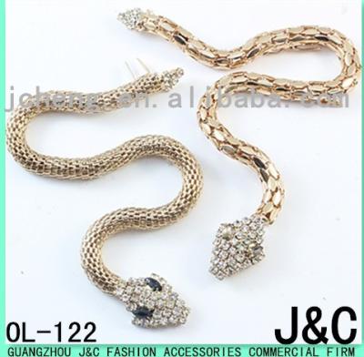 China 2015 New Arrival Gold Plating Snake Shape Shoe Buckle Shoe Ornament for sale