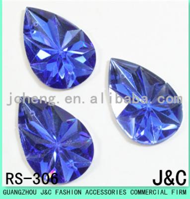 China 20* 30 Bags Blue Color Drop Shape Resin Stone for sale