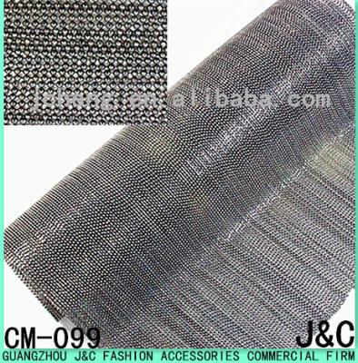 China 24*40 Mesh Gun Color Metal Beads Chain Hot Fix Sheet for sale