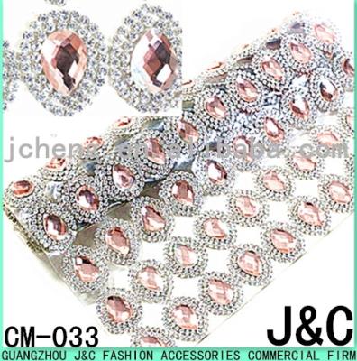 China Mesh Drop Shape Fix Hot Iron On Stones And Glass Rhinestone Sticker Sheets for sale