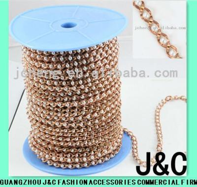 China Raw jewellry brass chain chain with pearl for sale