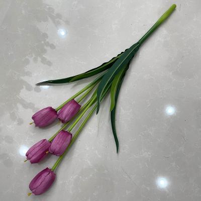 China Beautiful colorful cheap wholesale silkTulip of artificial flowers for home decoration for sale