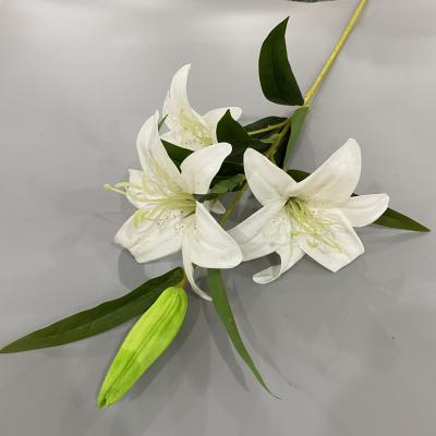 China Artificial Modern Artificial Lilies Real Touch Flowers For Wedding Event Decoration Home Decor for sale