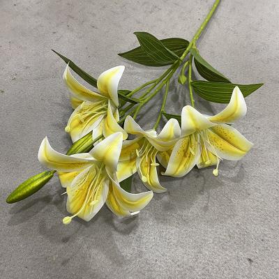 China Artificial Modern Artificial Lilies Real Touch Flowers For Wedding Event Decoration Home Decor for sale