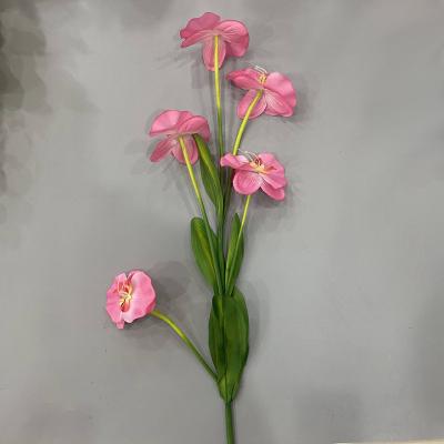 China Beautiful colorful artificial ochids flower phalaenopsis silk flower orchids butterfly home decor wholesale flower for sale