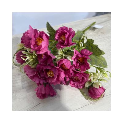 China Newest Elegant High Quality Fancy Designing Decorative Artificial High Quality Silk Flower Mini Bunches Flower for sale