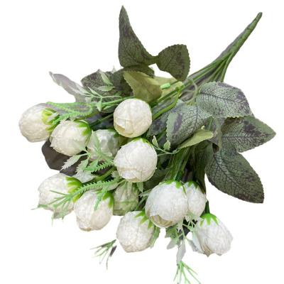 China Hot Elegant Selling Fashionable And Durable Mini Bunches Flower Wedding Decor Decorative Peony Flower Wall for sale