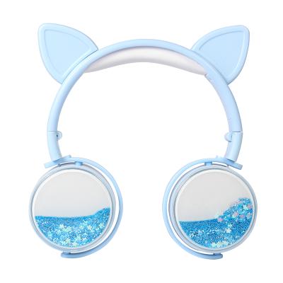 China In-ear private style earphone glowing wireless foldable earphone auriculares kids cat earphone for sale