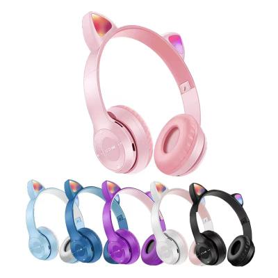 China P47 Cute In-Ear Cat Macaron Earphone 3.5mm Stereo Headphones With Mic Case For Phone Girls Kids Kid Student For Gift for sale