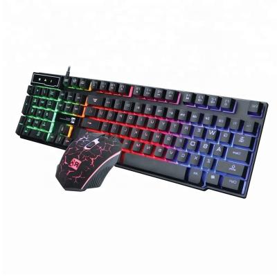 China 2.4G USB dropship store with back light wired gaming keyboard and mouse combo set in 2020 for sale